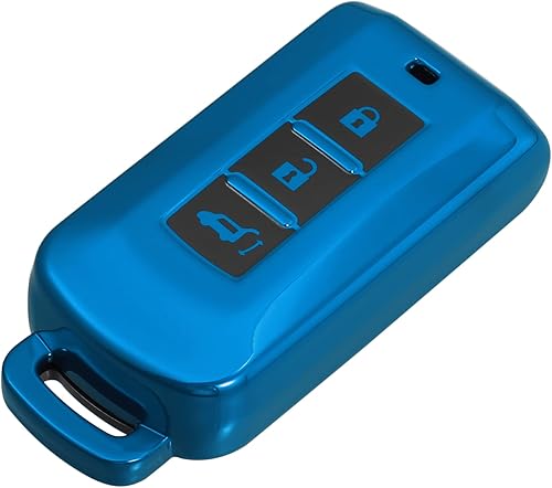 ACROPIX Funda para llavero de TPU para Mitsubishi Outlander, paquete de 1, color azul