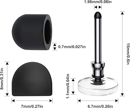 Miniatura 36 de Stylus (5 unidades), lápiz capacitivo 2 en 1 para pantalla táctil, alta precisión y sensibilidad, adecuado para tabletas iPhone/iPad/Android