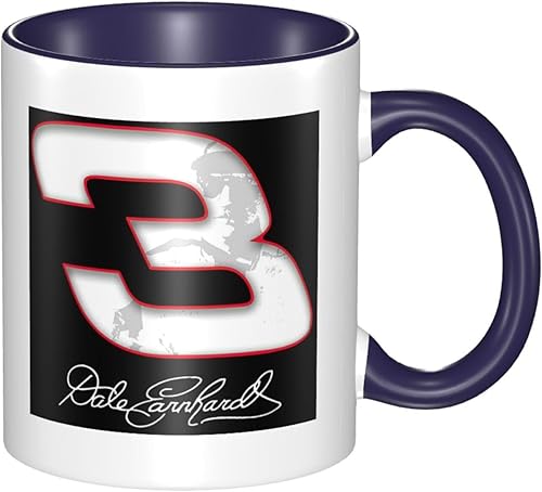 Dale Racer Earnhardt Racing Champion - Tazas de café de cerámica con logotipo para oficina, hogar, regalo, té, bebidas calientes, 12 onzas