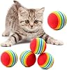 Buffer® 3lü Gökkuşağı Sünger Kedi Köpek Çiğneme Oyun Topu 4,2 cm