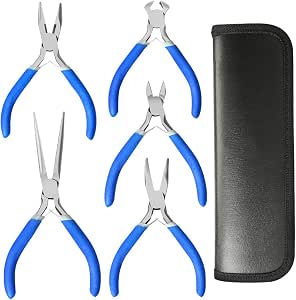 5-Piece Mini Pliers Set - Small Pliers For Electronics, Jewelry & DIY With Storage Bag - View #9