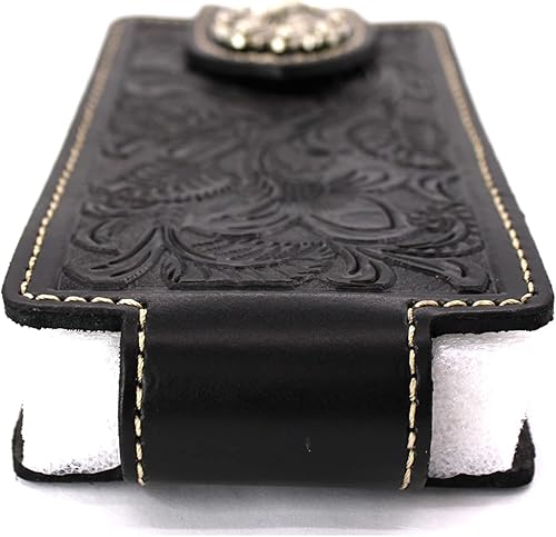 Miniatura 5 de West Star - Funda universal de cuero para teléfono celular con cierre magnético para cinturón, 6 x 3 pulgadas, Bullrider BK 342C