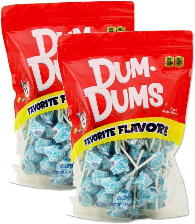 Dum-Dum Pops Blu Raspberry 2 - 1 lb bags