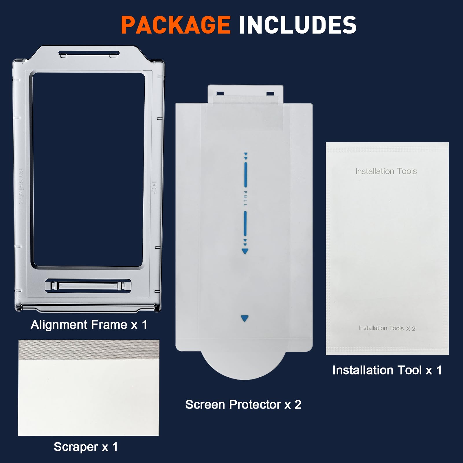 Teyomi 2 Pieza Protector de pantalla compatible con Nintendo Switch 2, vidrio templado para Nintendo Switch 2 de alineación automática, película protectora fácil de instalar,antiarañazos, Sin burbujas