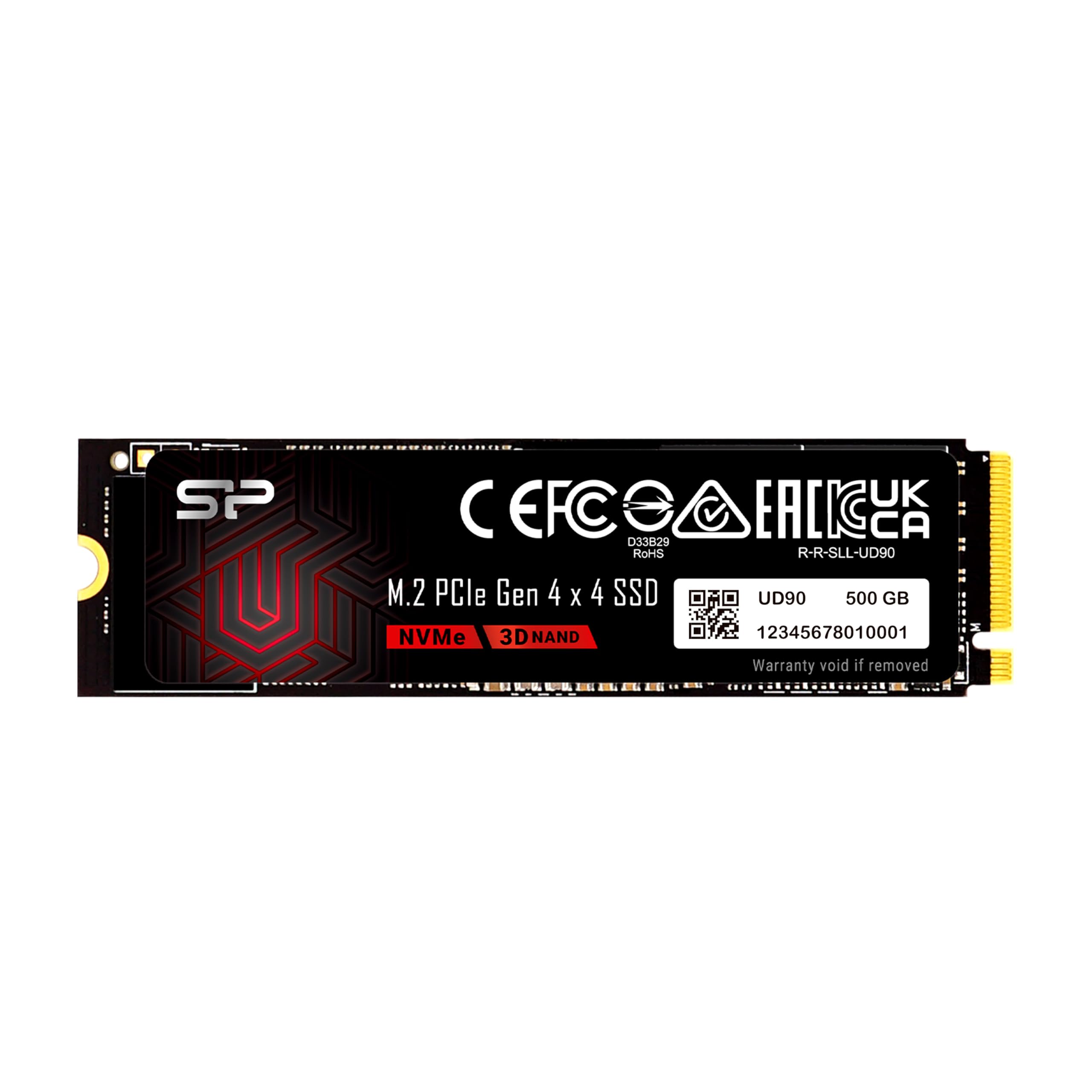 Silicon Power 500GB UD90 NVMe 4.0 Gen4 PCIe M.2 SSD R/W up to 5,000/2,700 MB/s (SP500GBP44UD9005)