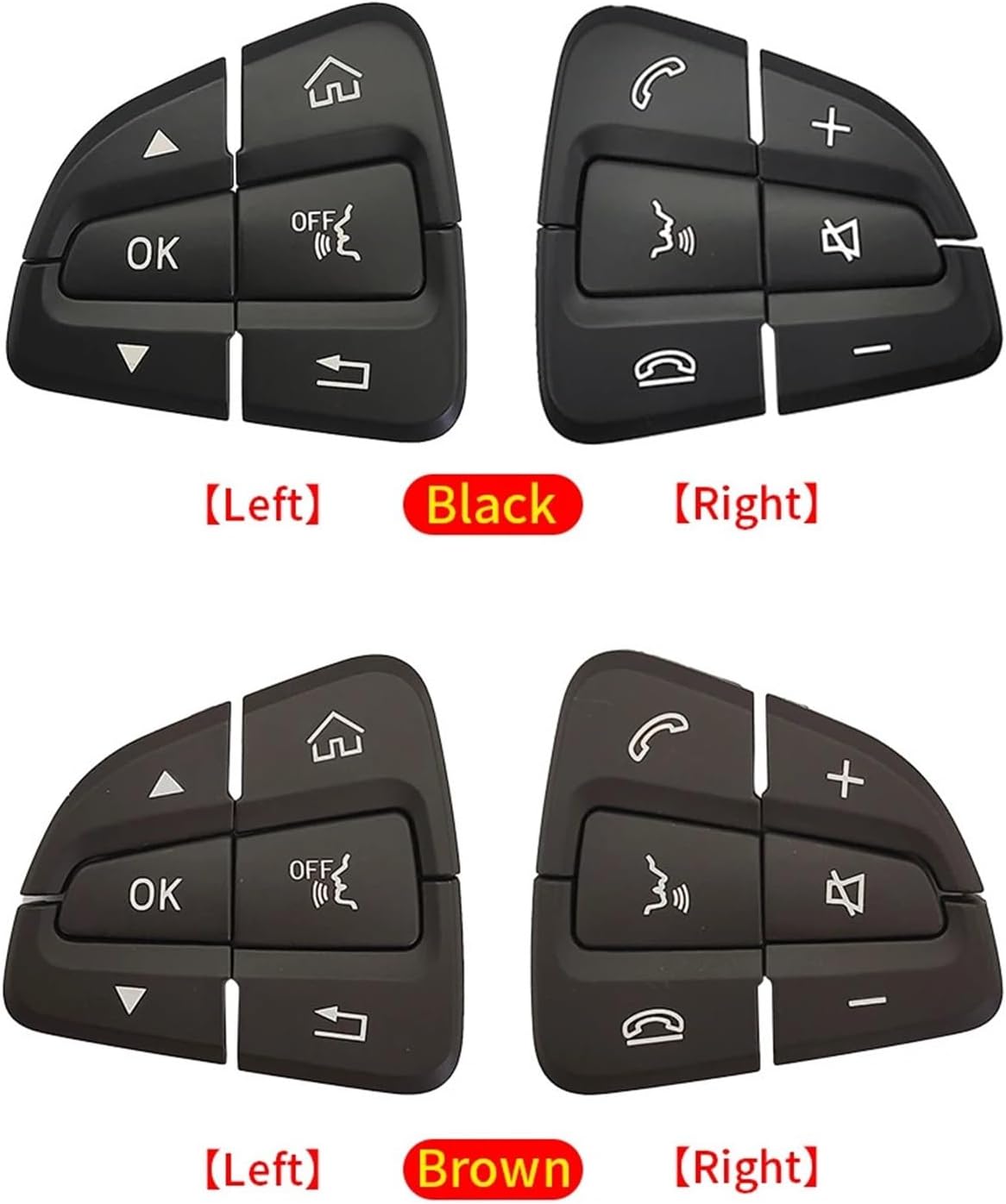 W205 W253 Car Steering Wheel Control Buttons Cover Fit for Benz C GLC Class 2016-2022 C180 C200 GLC300 Fit for AMG 0999050200 Steering Wheel Accessories(Black)