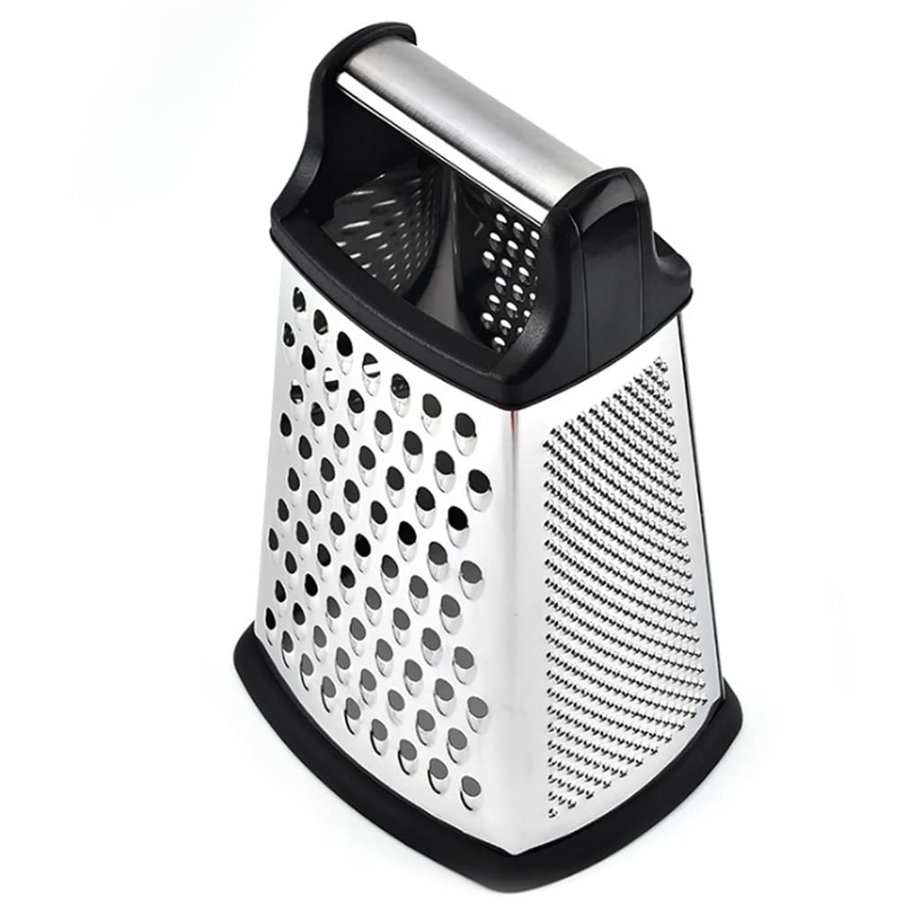ArinkO Grattugia a 4 Lati in Acciaio Inossidabile per Formaggio e Verdure - Design Elegante - Dimensioni compatte (22,5 cm)