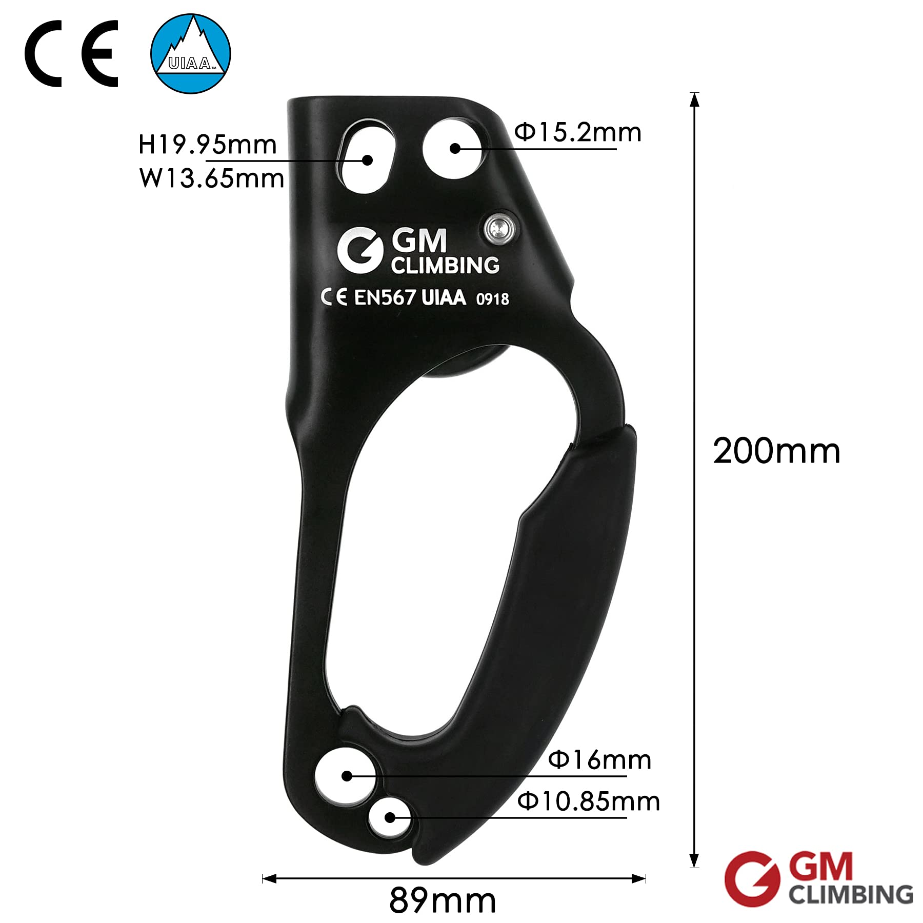Amazon | GM CLIMBING 左手右手用セット ハンドアッセンダー 8~12mm 