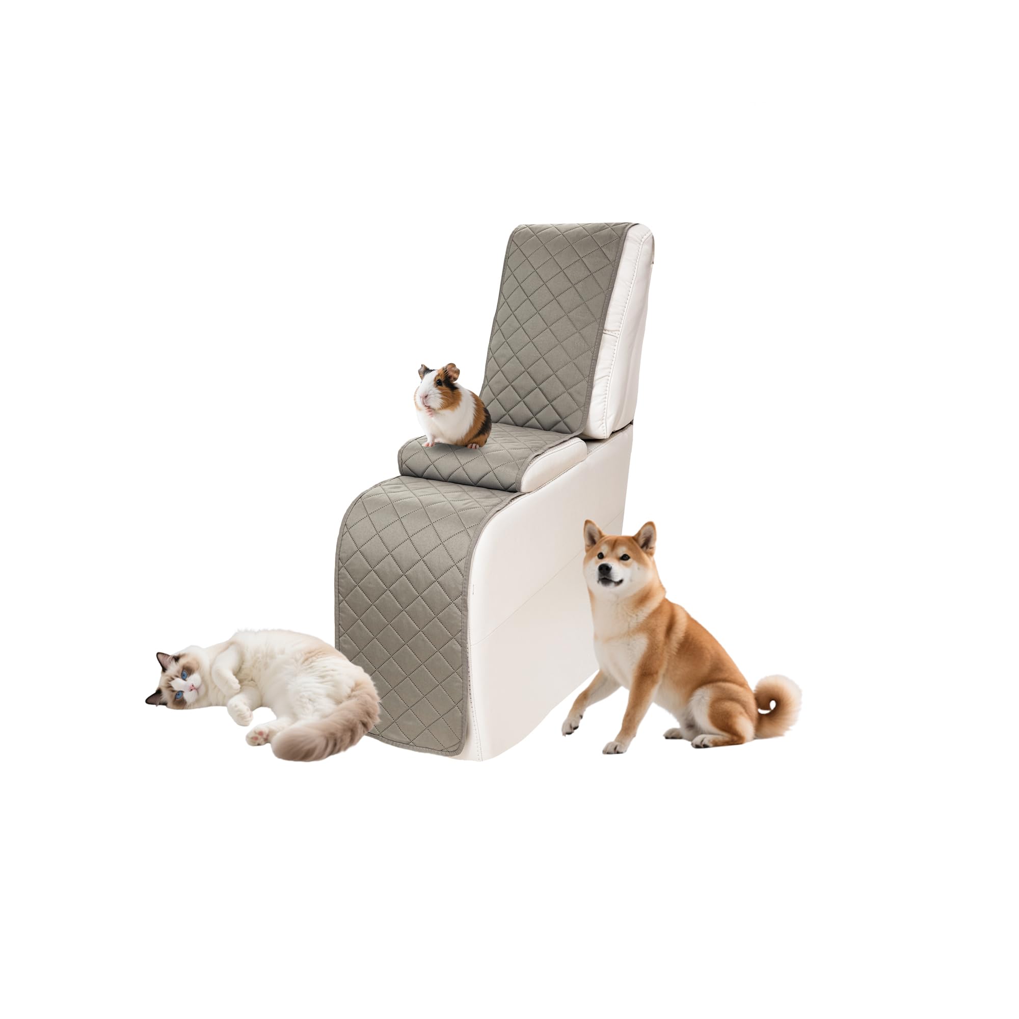 Sectional Reclining Couch Covers for L Shaped Sectional Sofa Recliner Console Cover 1 Piece Washable Corner Recliner Middle Console Slipcover for Pet Dog (Console Cover, Fossil)