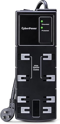 Miniatura 10 de CyberPower CSB706 - Protector de sobretensiones esencial, 1500J125V, 7 tomas, cable de alimentación de 6 pies