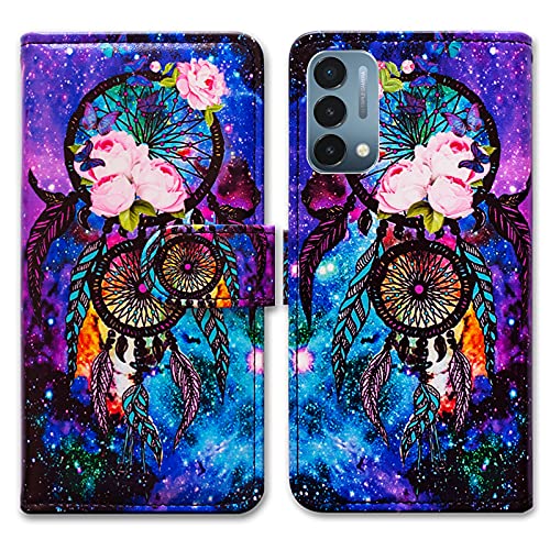 Image of Bcov OnePlus Nord N200 5G Case, Dream Catcher Galaxy Sky Leather Flip Phone Case Wallet Cover with Card Slot Holder Kickstand for OnePlus Nord N200 5G