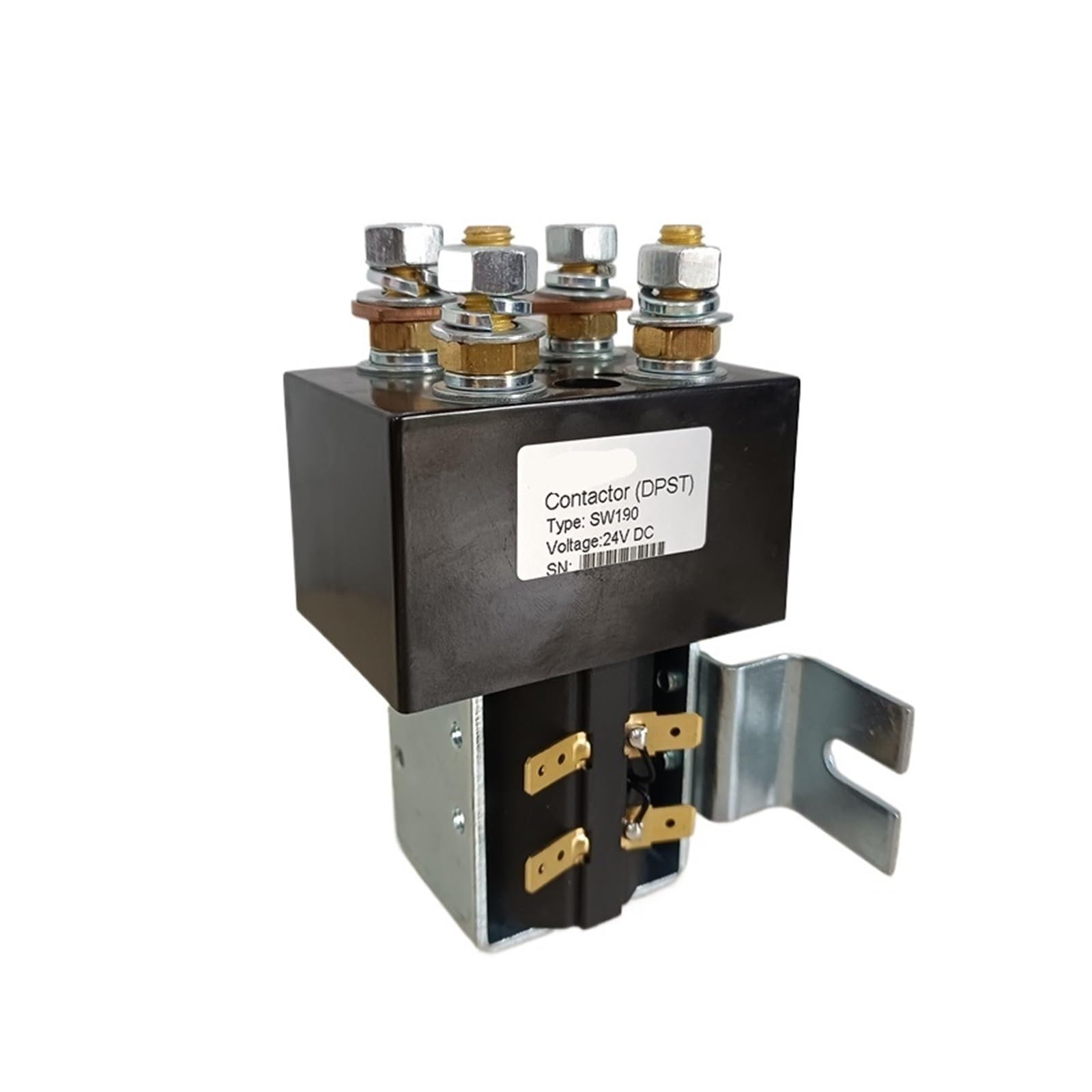 NACODLUL SW190 24V 60V 200A Normally Open Contactor 24 60Volt 200Amp Solenoid Relay Switch(SW190 24V)