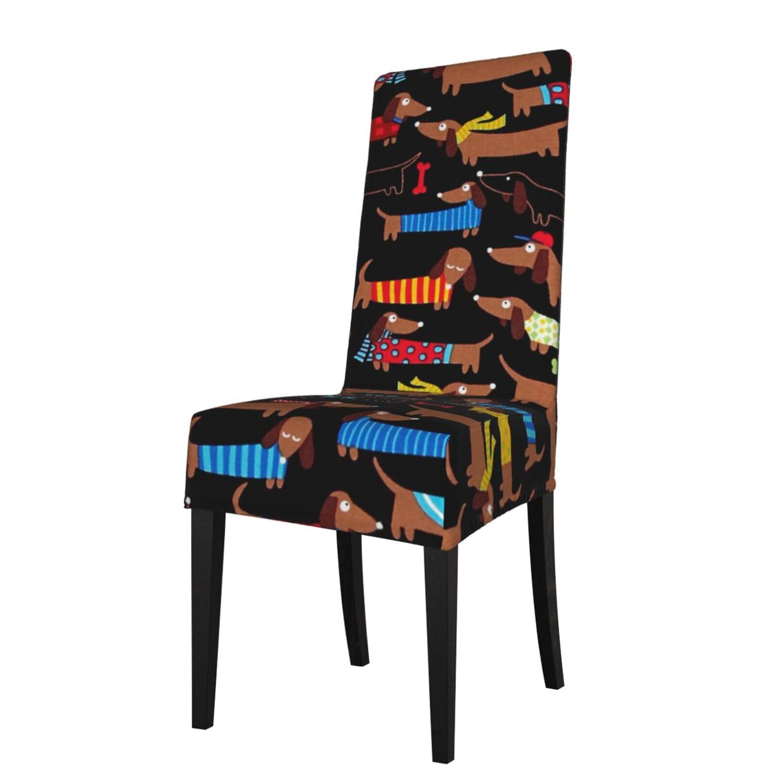 Housses de chaise de salle à manger extensibles I Love My Dog contre les taches