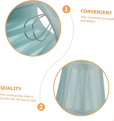 Miniatura 7 de Holibanna 1 pantalla de tela para candelabros, candelabros, decorativos, para regalar, bombilla rosa, clip en la bombilla de la lámpara, pantallas