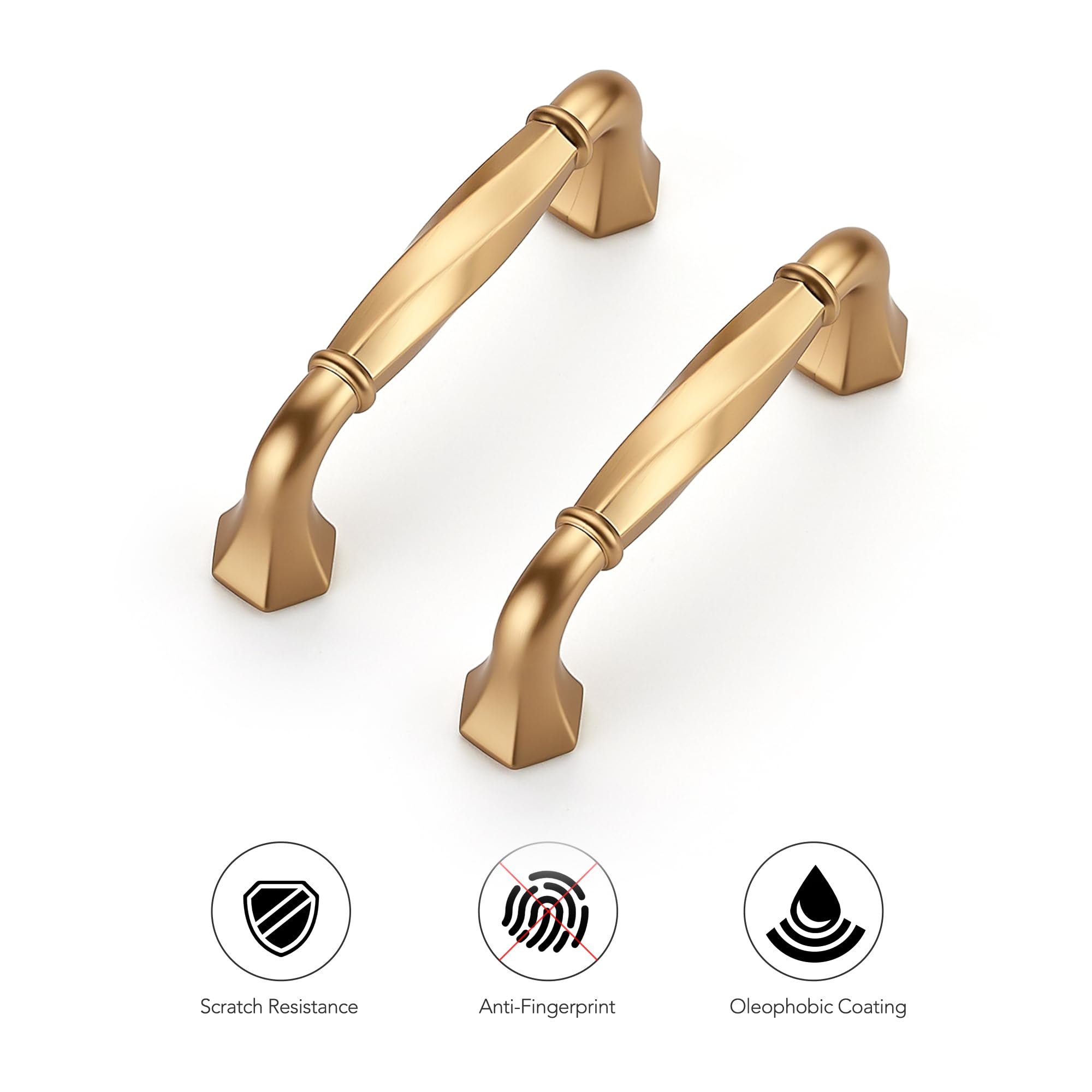 Ravinte Champagne Bronze Zinc Alloy Cabinet Handles,3" Pulls,10 Pack — Amazon image 9
