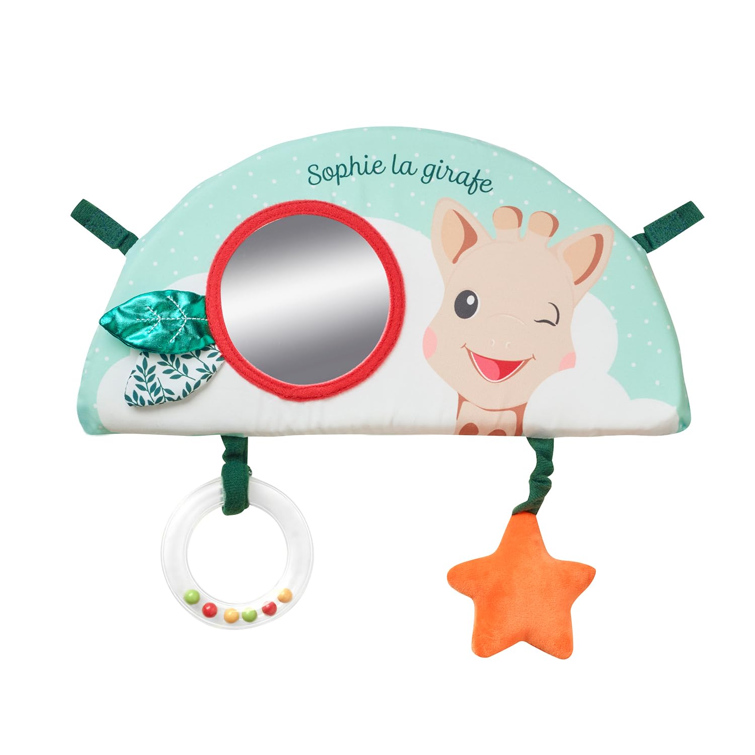 Sophie la Girafe Pelota Dentición Sensorial Bebé a partir de 3 Meses | Caucho 100% natural | estrellas triángulos barras en relieve | sin bpa | fácil agarrar | alivio encías | regalo bebé niña