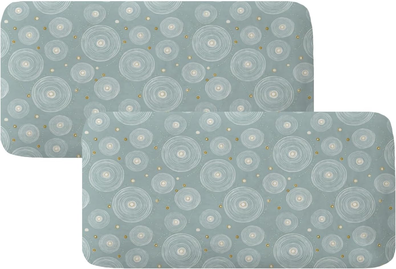 Soft Circles Art Loveseat Covers Couch Covers for 2 Cushion Couch, 2-Piece Stretch Sofa Slipcovers Anti-Slip Washable Furniture Protectors for Dogs Pets