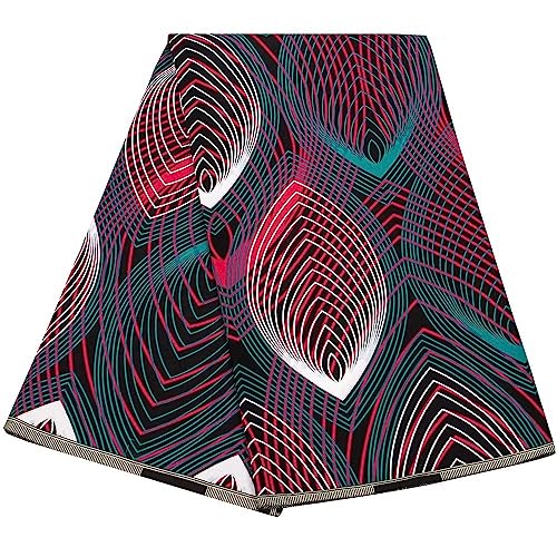 Tela africana 100% algodón Ankara impresión cera tela 6 yardas paño para vestido de fiesta
