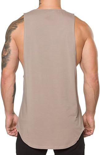 Vista 3 de Camiseta sin mangas de entrenamiento muscular para hombre, culturismo, fitness, T01