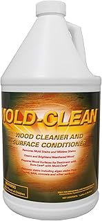 Nisus MOLD-CLEAN Wood Cleaner and Surface Conditioner, Ready-to-Use, Removes Stains on Wood, Concrete, Decks, Siding, Plastic Furniture, 1 Gallon