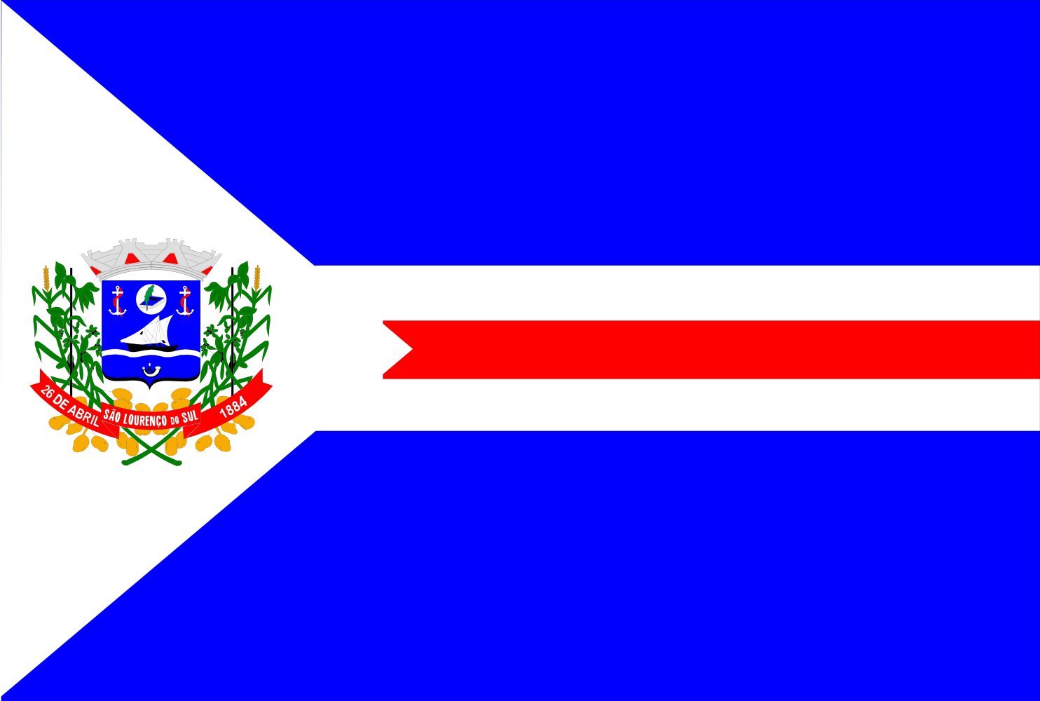 Drapeau paysage São Lourenço do Sul grand modèle résistant vent