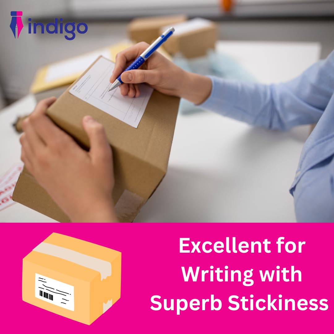 indigo® Multipurpose White A4 Sticker Labels-Inkjet, Laser, Copier-Versatile Sticker Labels for FBA UPC, Packaging, Sold - Image 4