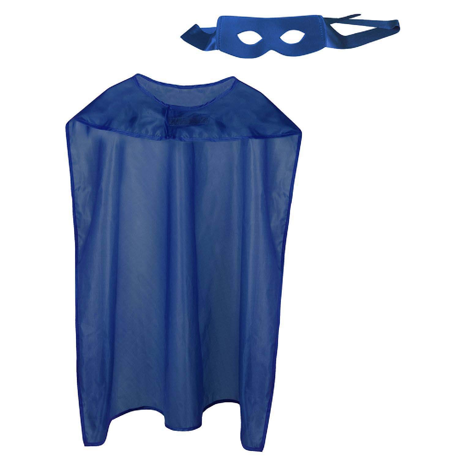 Boland 71053 – Hero Costume, 2 Pieces, One Size for Adults, Mask and Cape, Blue, Superman, Hero, Theme Party, Carnival