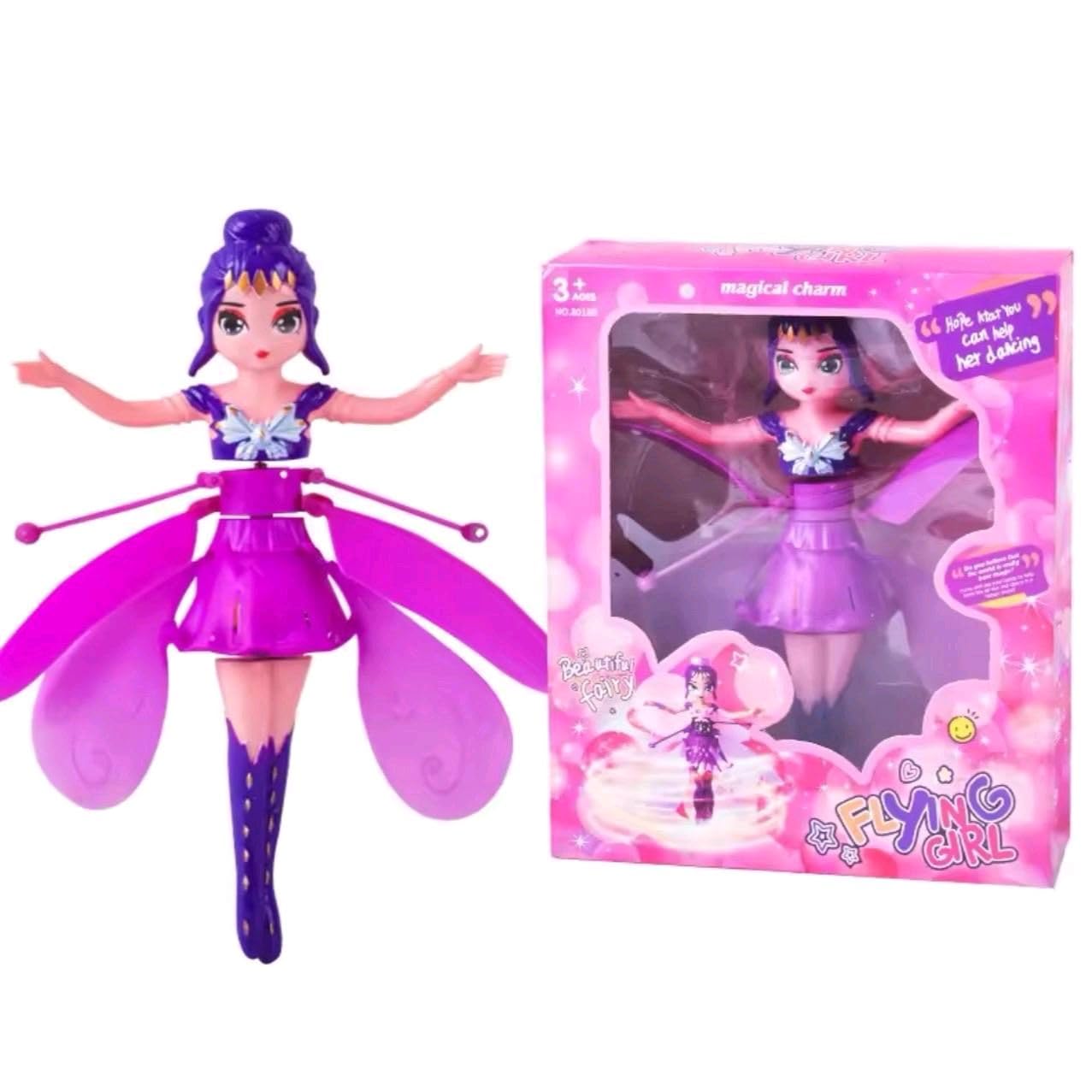 CHITHARA Sky Dancer Flying Doll, Purple, Infrared Induction, Ages 3+ (Purple)