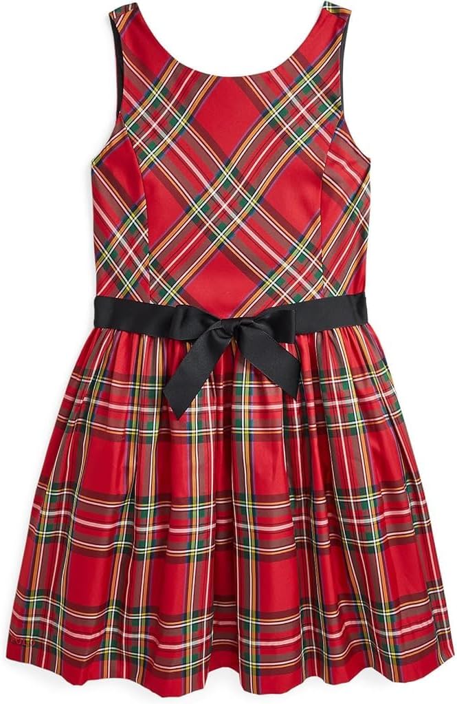Ralph Lauren Polo Girls Taffeta Fit & Flare Sleeveless Party Dress 14