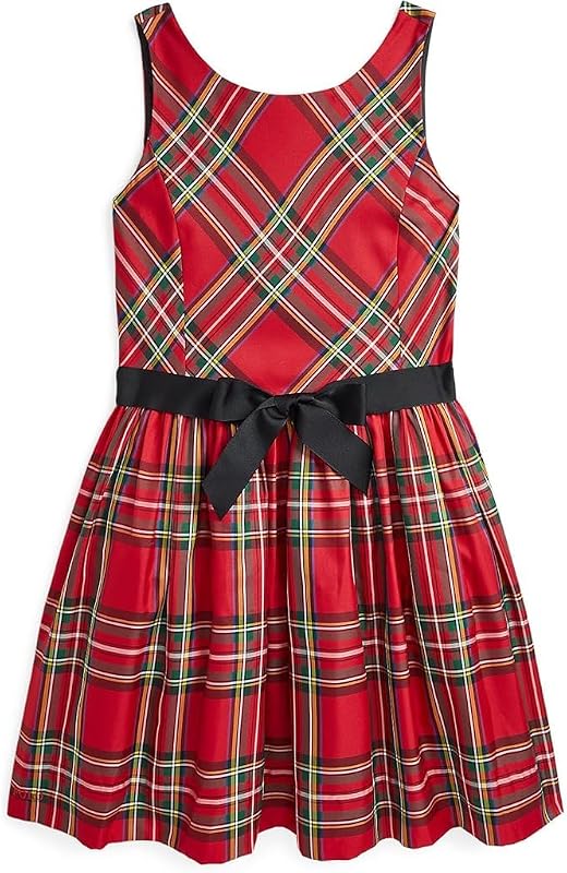 Ralph Lauren Polo Girls Taffeta Fit & Flare Sleeveless Party Dress 14