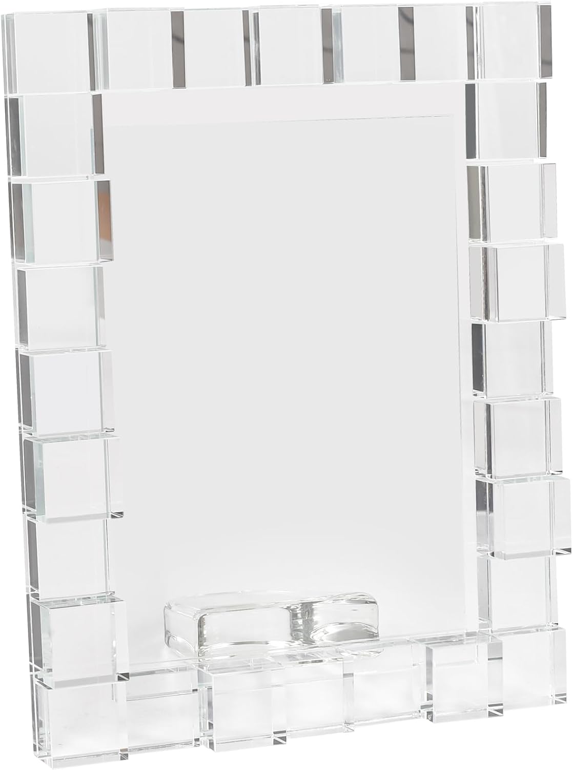 Crystal Picture Frame, Transparent Photo Frame for 5'' x 7'' Pictures, Perfect for Office, Home, Wedding Tabletop Display Decor, Includes Luxury Gift Packaging