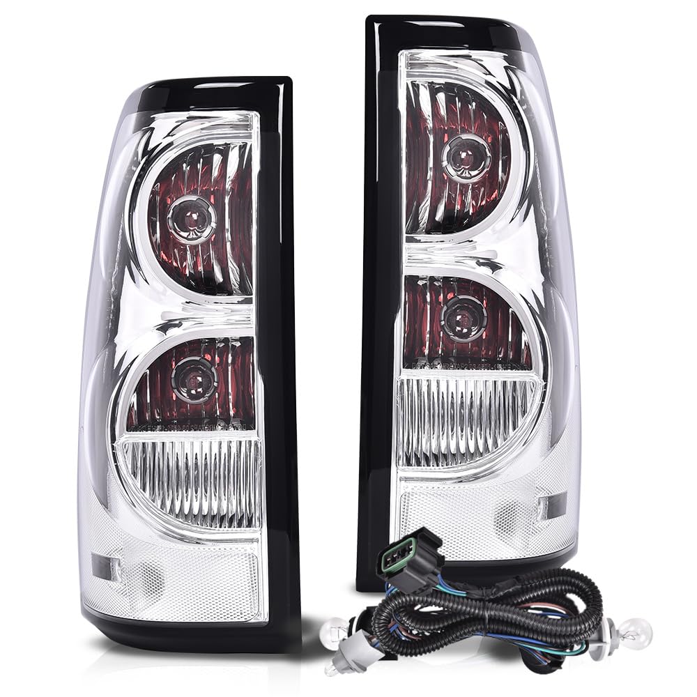 Clear Tail Lights w/ Wiring Harness For 2003-2006 Chevy Silverado 2800174 image 1