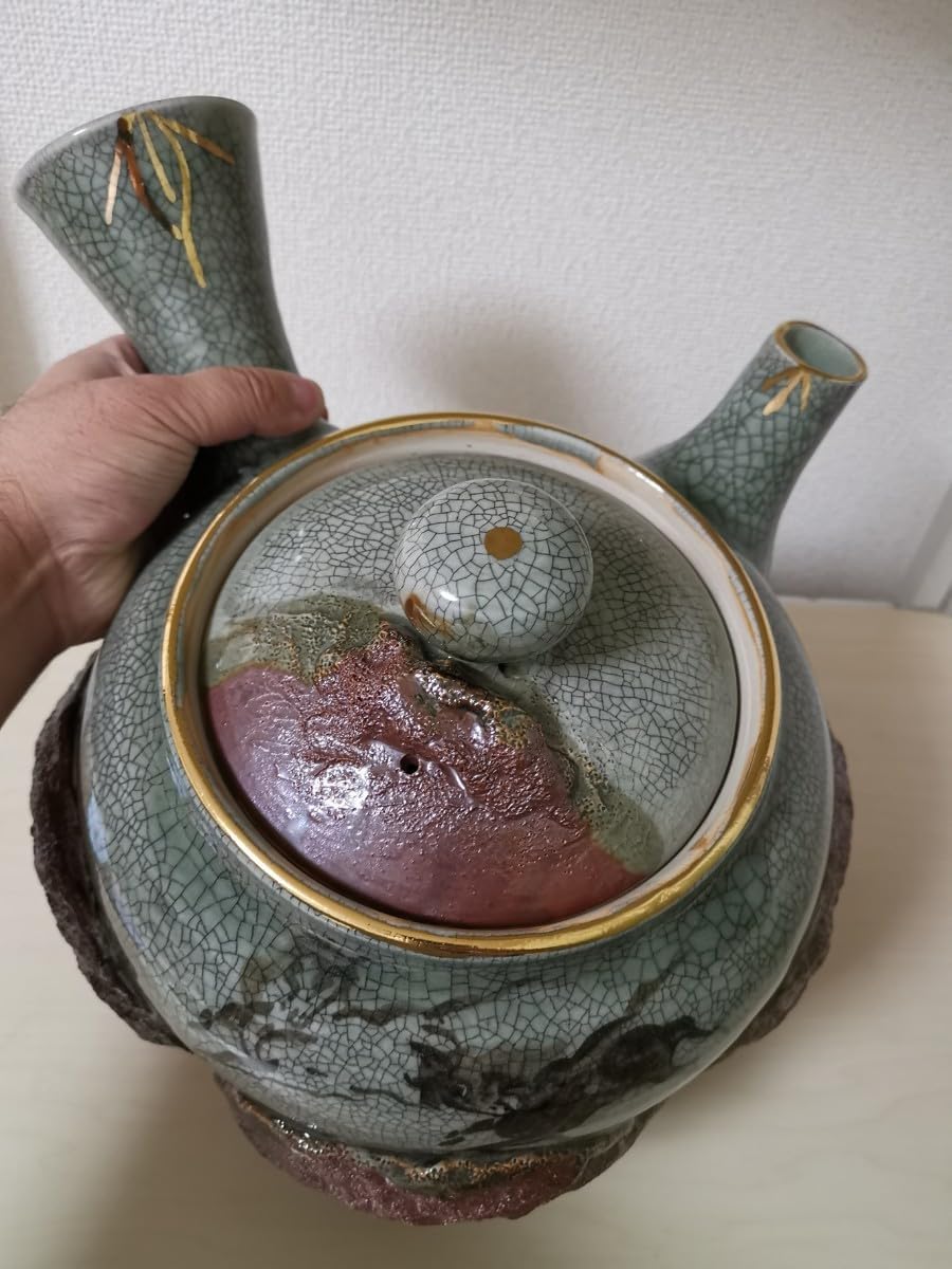常滑焼 朱泥 蛙摘 横手急須 V 7638 常滑焼 朱泥 蛙摘 横手急須 V