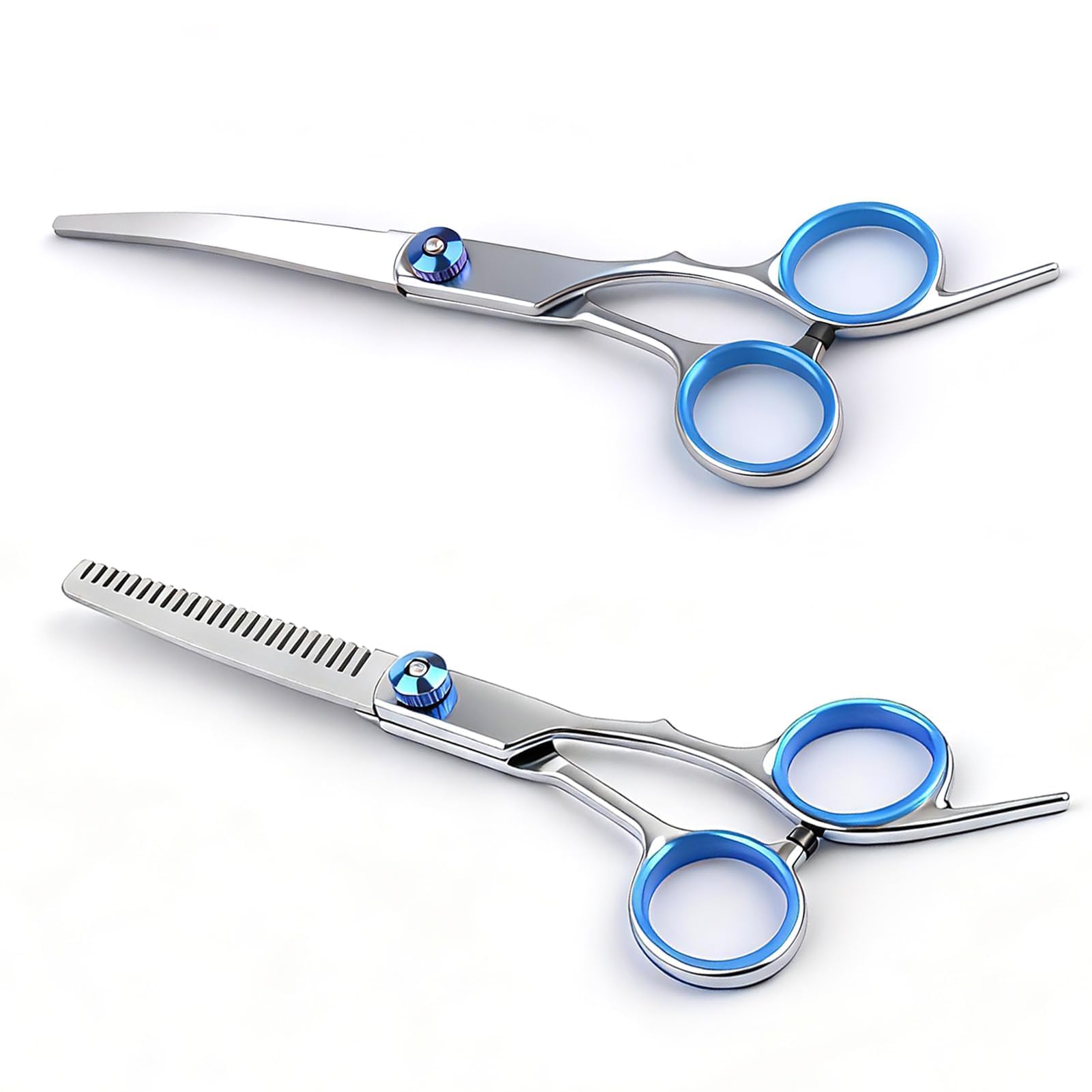 2 Pack Dog Grooming Scissors Curved Pet Grooming Scissors for Dogs