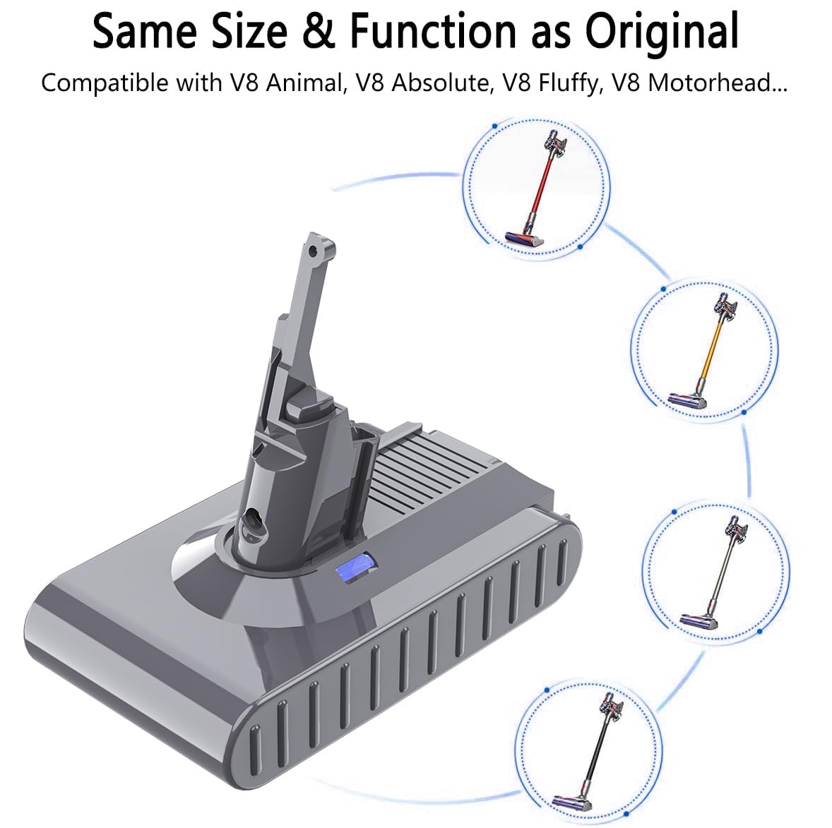 Amazon.com: Upgraded 6.0Ah V8 SV10 Battery 215681 Replacement