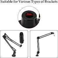 Vista 4 de Geekria for Creators Microphone Table Flange Mount Adapter, Metal Table Mount Clamp with Adjustable Interface Aperture Compatible with TONOR T20