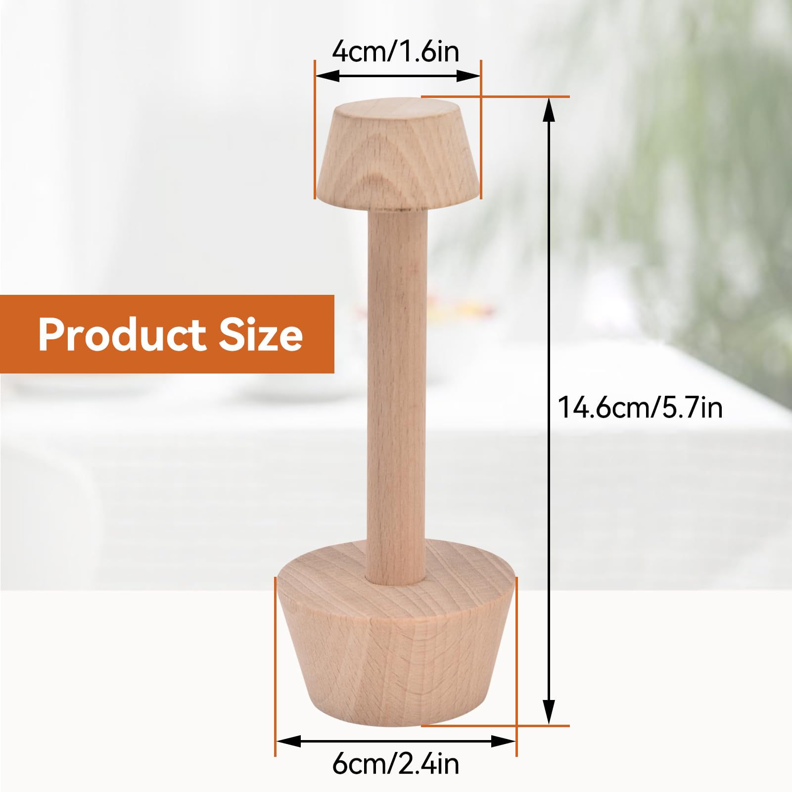 Tart Tamper, Wooden Pastry Tamper Double Side Tart Mold for Muffin, Pecan Pies, Cheesecakes, Mini Pie Maker Tool