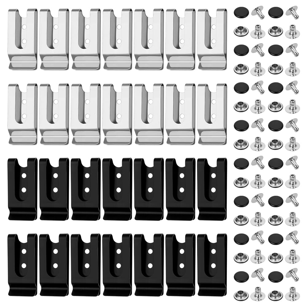 NBEADS 30 Pcs Metal Belt Clip Holster, 5.45x2.5x0.85cm Holster Belt Clip Sheath Clip for Wallets Pouches Belt Bag Leather Crafts DIY