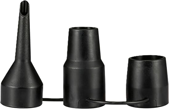 Black Inflatable Pump Adapter Plastic Nozzle Pump Nozzle Head Air Inflator Adaptor Replacement Nozzles 3 Sizes for Home Nozzles