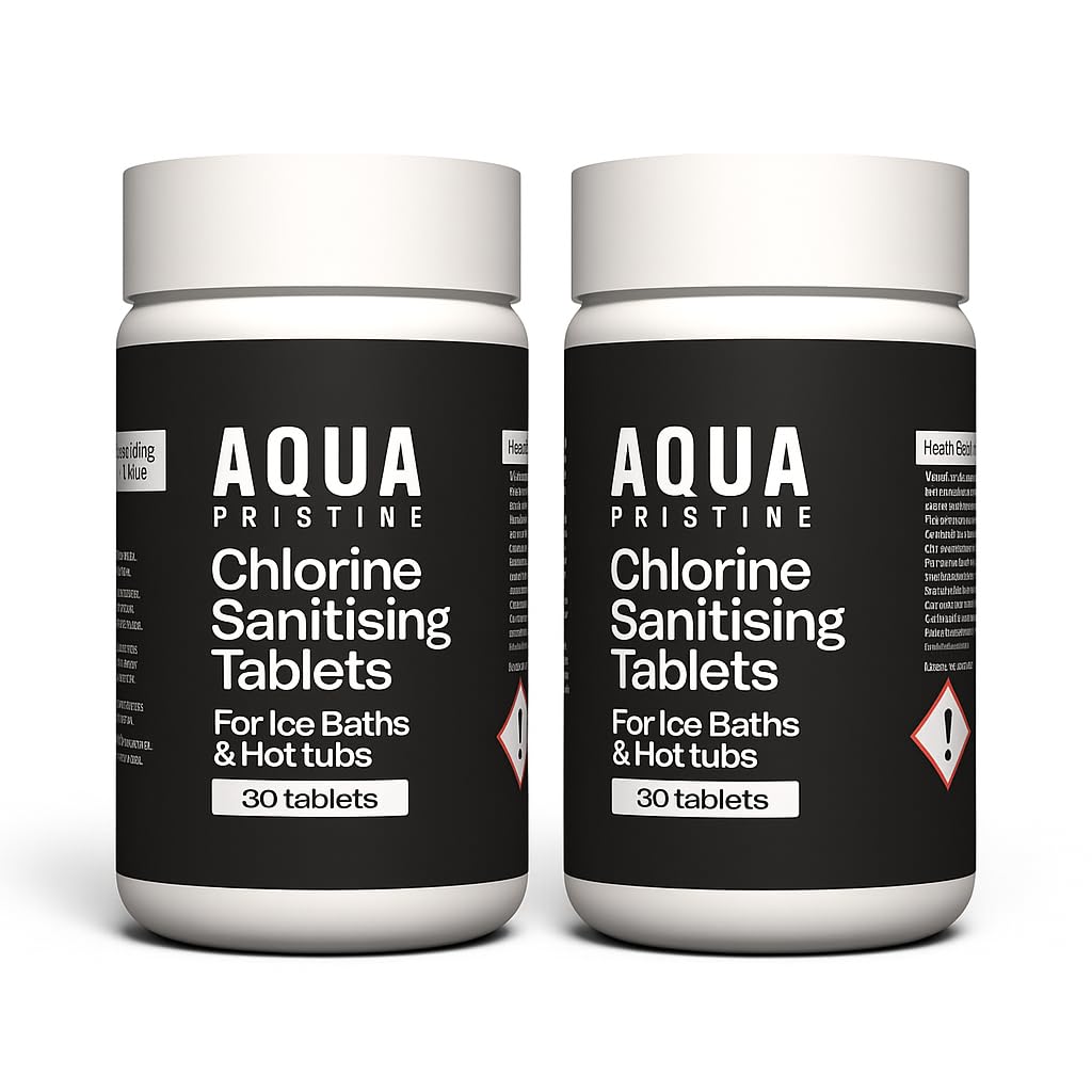 Aqua Pristine Chlorine Tablets for Ice Bath & Hot Tub Cleaner | Multifunction Chlorine Tablets | Cold Plunge Water Treatment | Ice Bath Cleaner | Fast Dissolving | UK-Made | 2 PACK