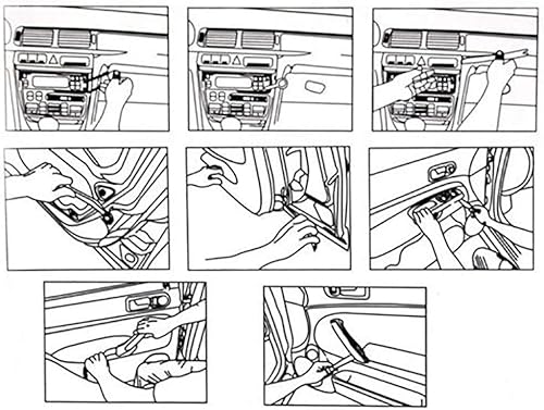 Miniatura 8 de 4 unids 2.12 oz espesar el panel de la puerta del coche Dash Trim Radio Audio Removal Instalar Palanca Herramientas Kit Amarillo