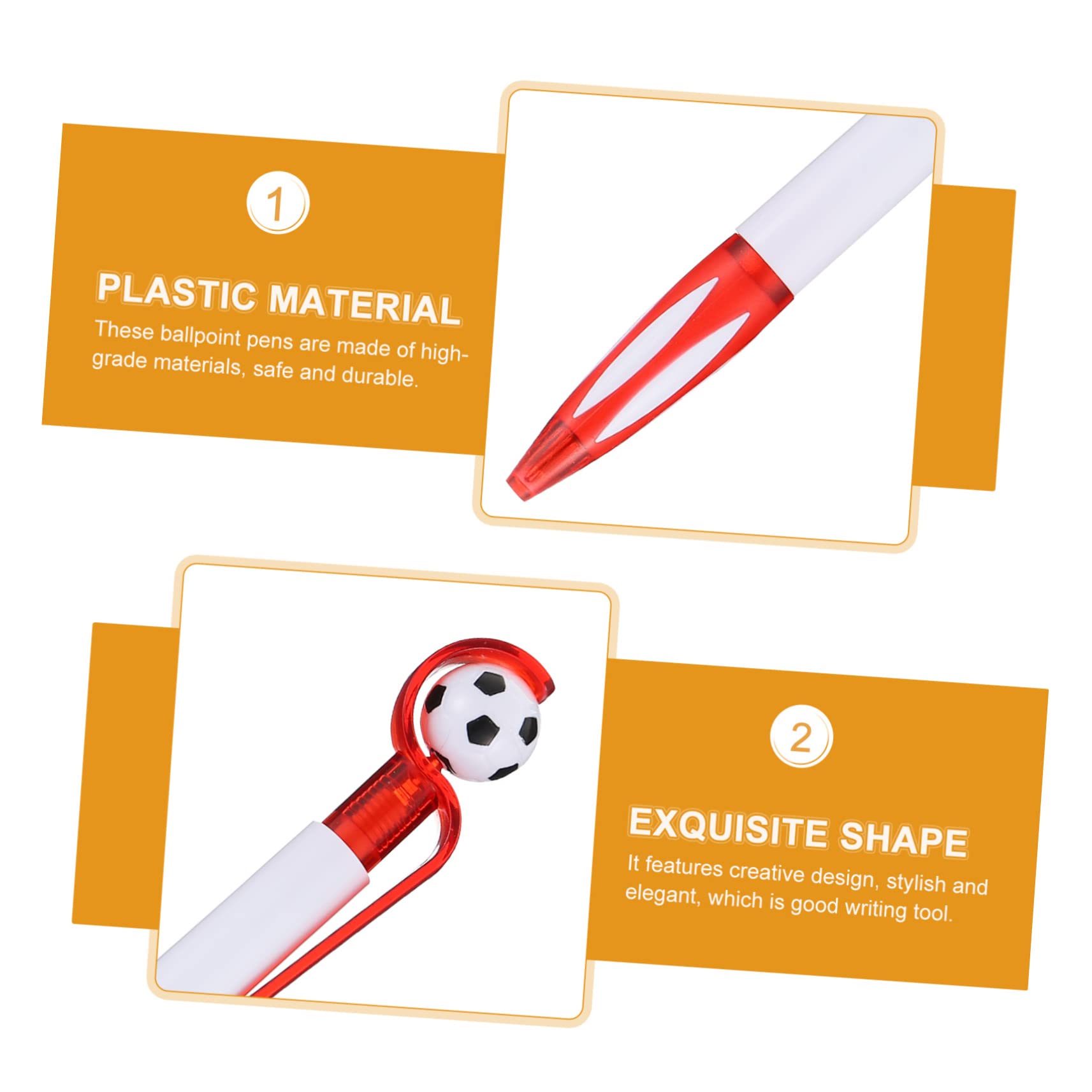 VILLCASE 4 Set Penna A Sfera Festa Di Calcio Squadra Di Calcio Coppa Di Calcio Penne Per Canestro Da Calcio Penne A Sfera Rosse Pennarelli in Plastica Penne A Sfera in Plastica 18 Pezzi * 4