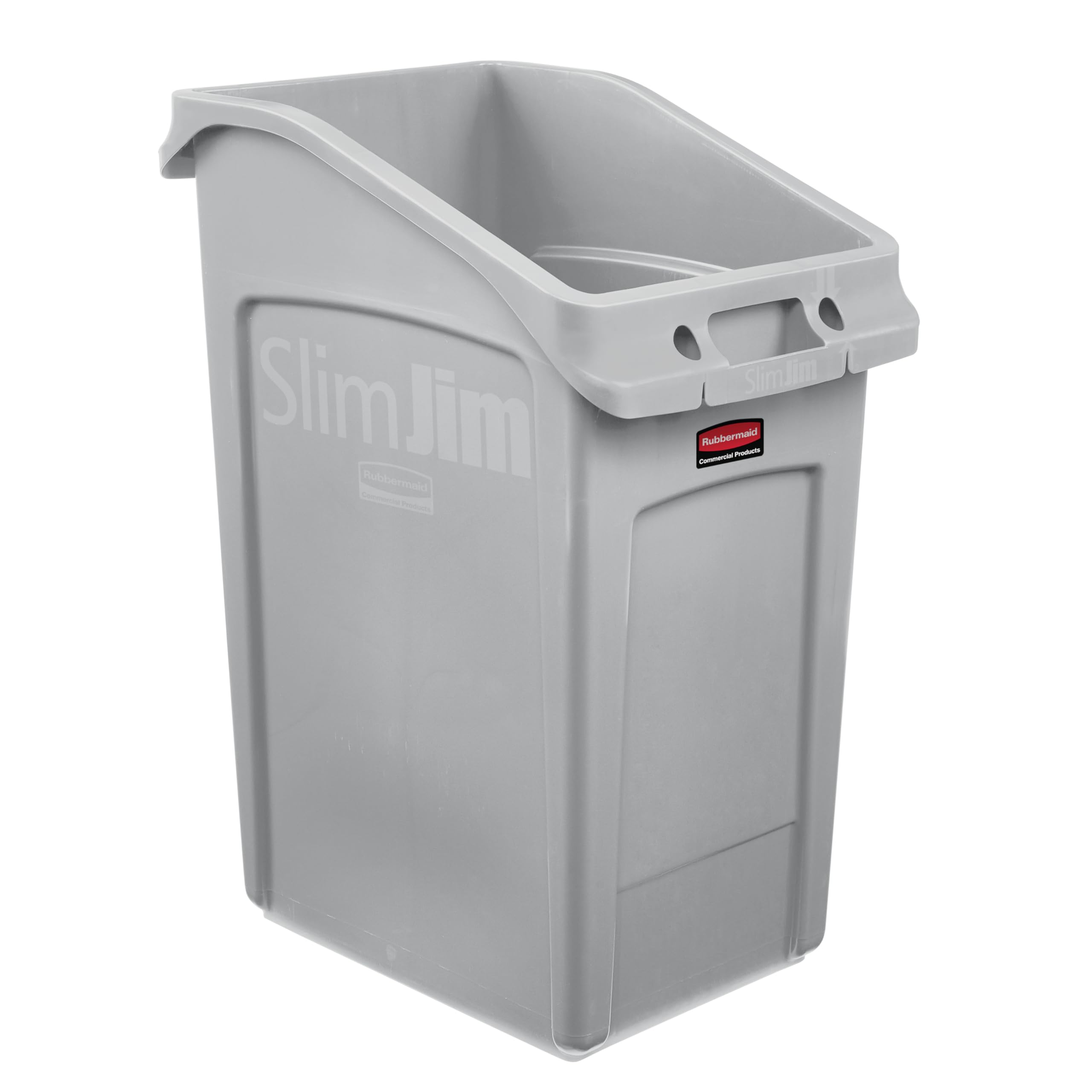Rubbermaid Commercial Products 2026721 Slim Jim Abfalleimer mit Belüftungskanälen, 23 Gallonen, Grau