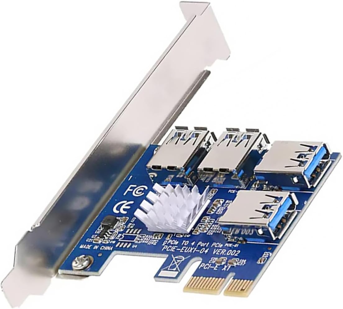 Pci-e Adapter Card to 4 Port USB 3.0 Copper Expansion