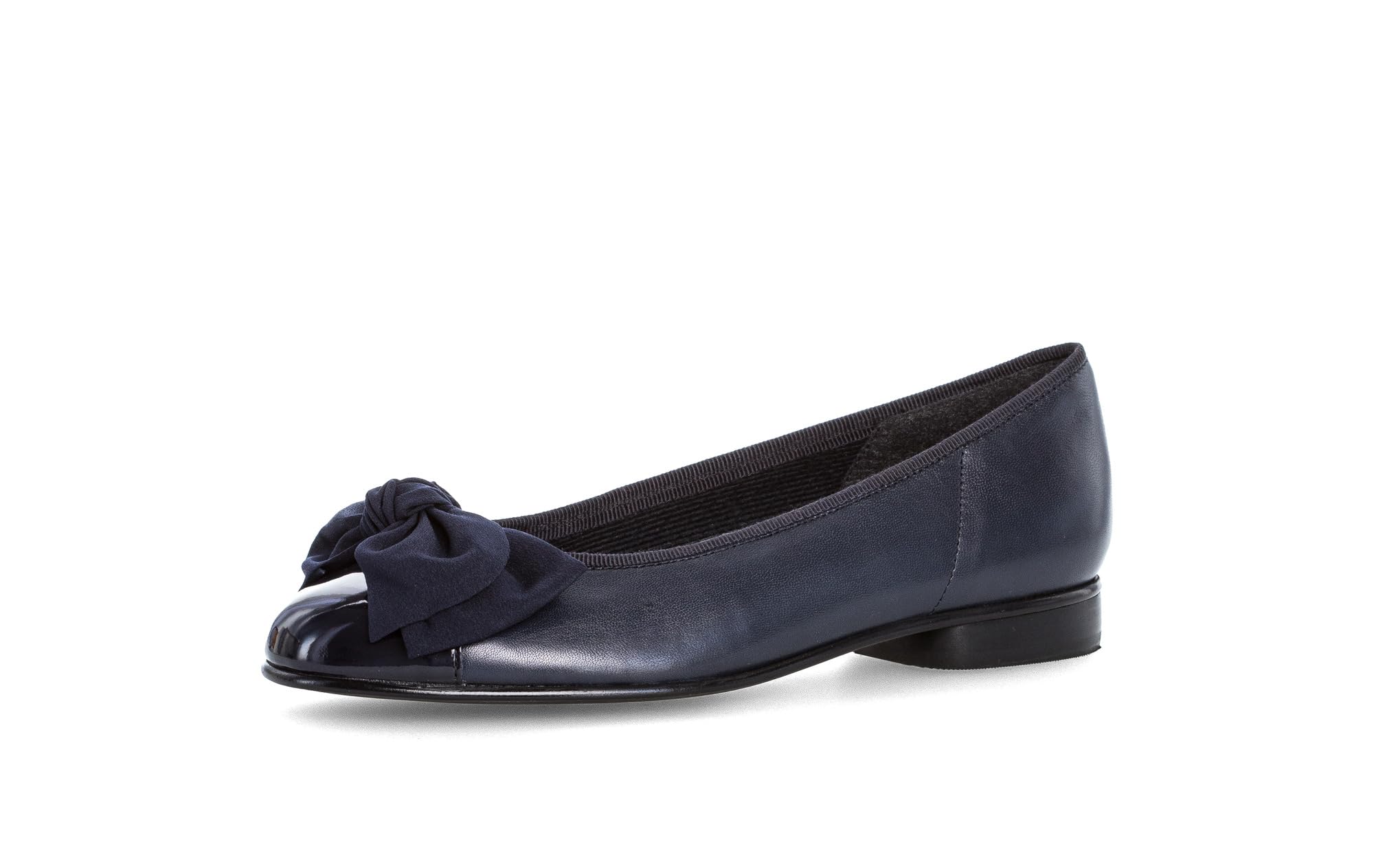 Gabor Ballerina Damen – Dunkelblau Leder und Lacklederimitat, Festliche Schuhe
