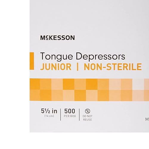 Miniatura 7 de McKesson Depresores de lengua 5000 unidades Tamaño junior, no estériles, madera, sin sabor, sin astillas, 5.5 pulgadas, uso para medicina, artes,