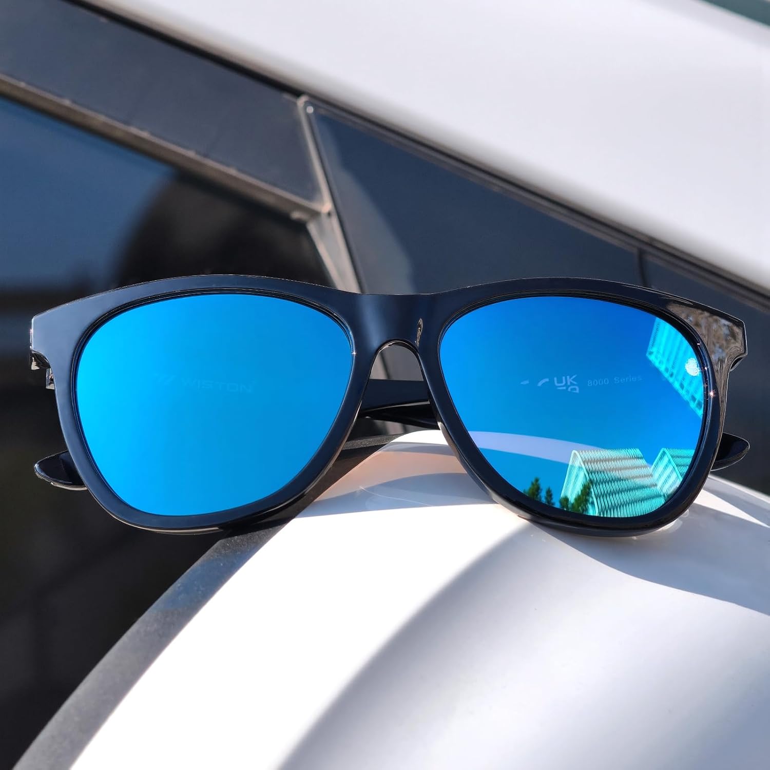 WISTON XL Square Polarized Sunglasses for Big Heads Men Oversized 150mm Wide TR90 Frame UV400 Protection Shades 8140 - Image 5