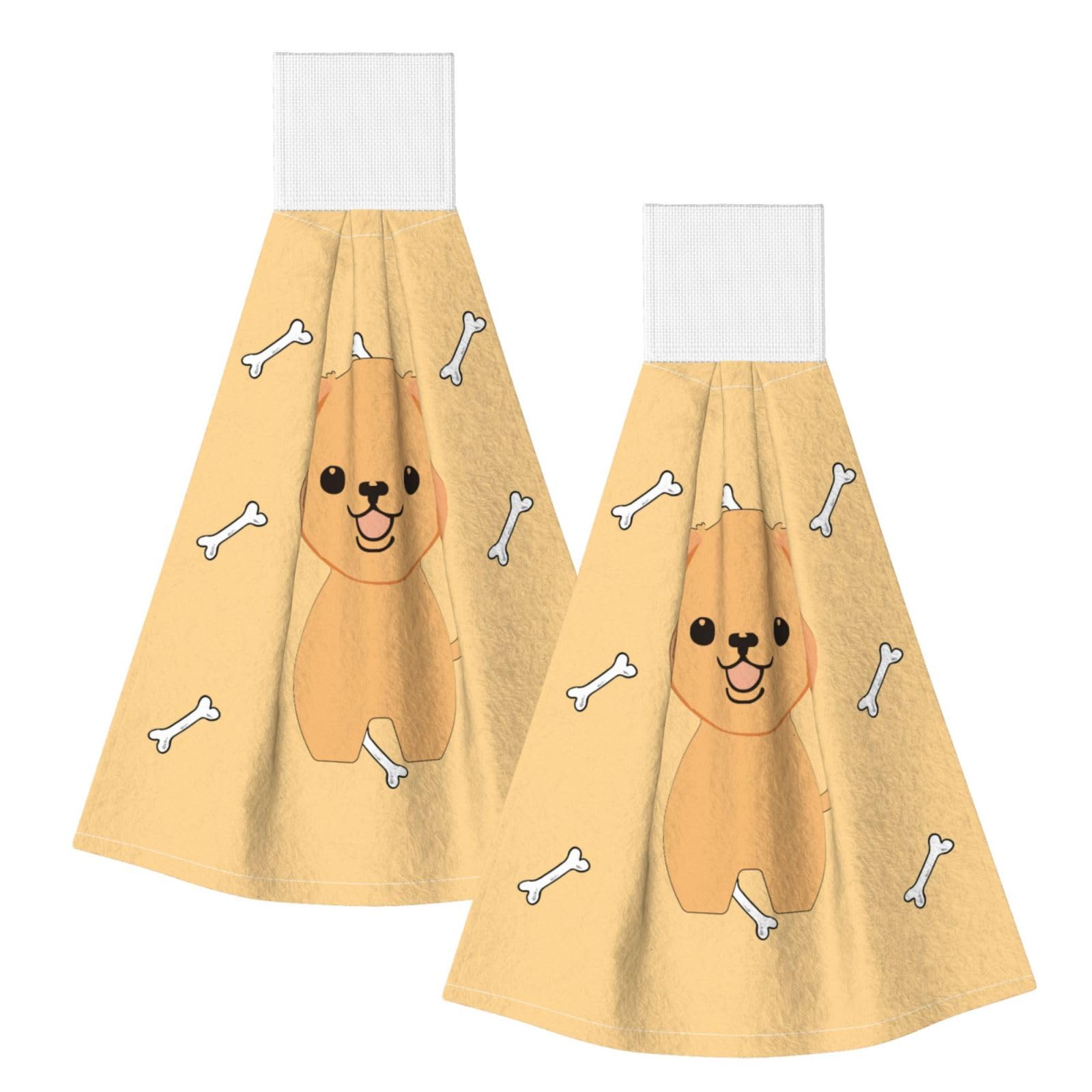 cartoon cute puppy Highly Absorbent Dish Towels Soft Coral Fleece Wipe
