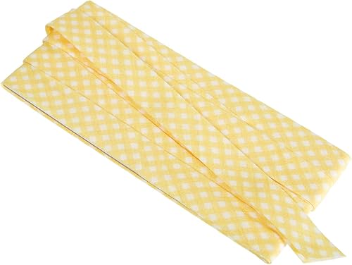 Miniatura 6 de Wrights Cinta al bies extra ancha de doble pliegue de 12 pulgada para acolchar y coser, 27 yardas en total, color amarillo, 9 piezas