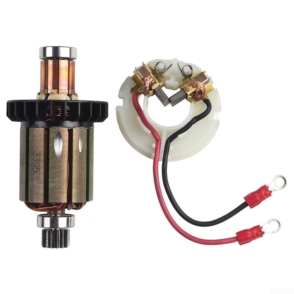 Rotor de motor eléctrico Parte 619496-0 y soporte de cepillo de carbono 638991-1 para DHP458 BHP458 DDF458 BDF458, montaje de armadura de repuesto para taladro inalámbrico herramientas eléctricas de